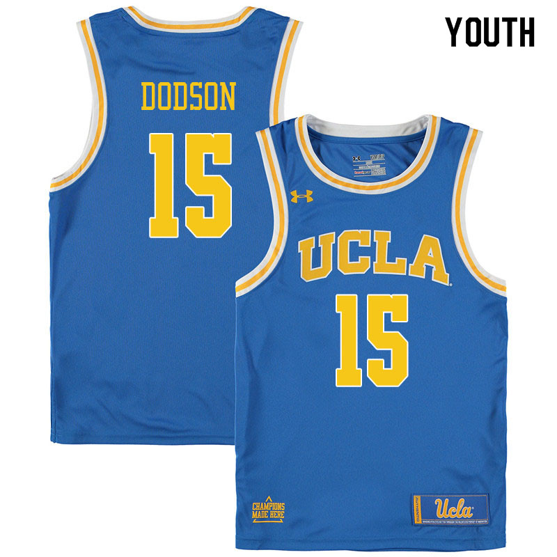 Youth #15 Armani Dodson UCLA Bruins College Basketball Jerseys Sale-Blue - Click Image to Close